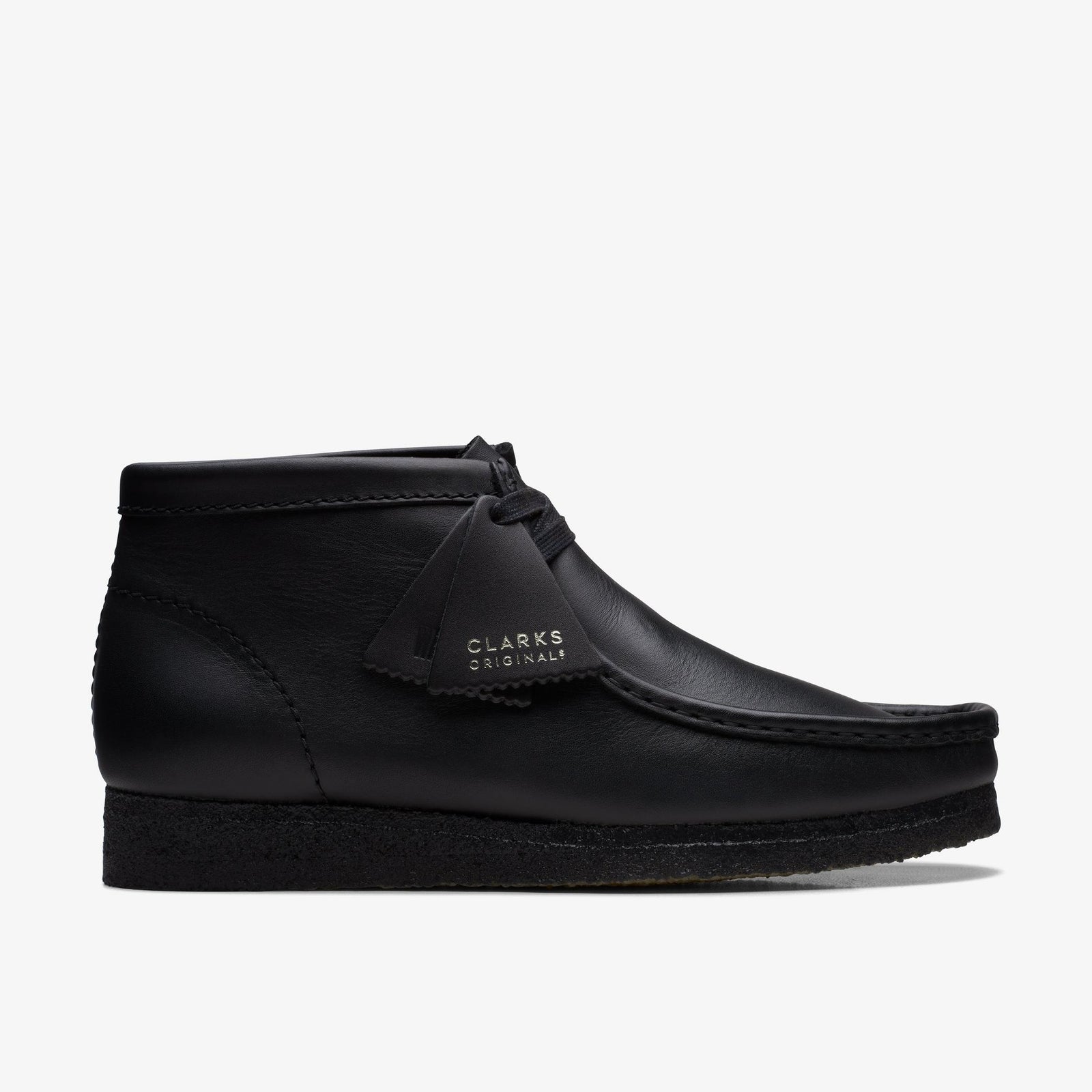 Clarks Men's Wallabee Boots 26155512  Black Leather